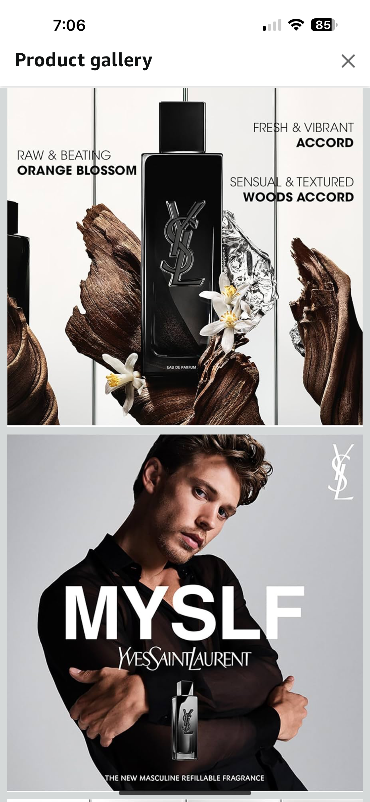 Yves Saint Laurent Ysl Myslf Eau de Parfum Spray for Men, 3.4 Ounce