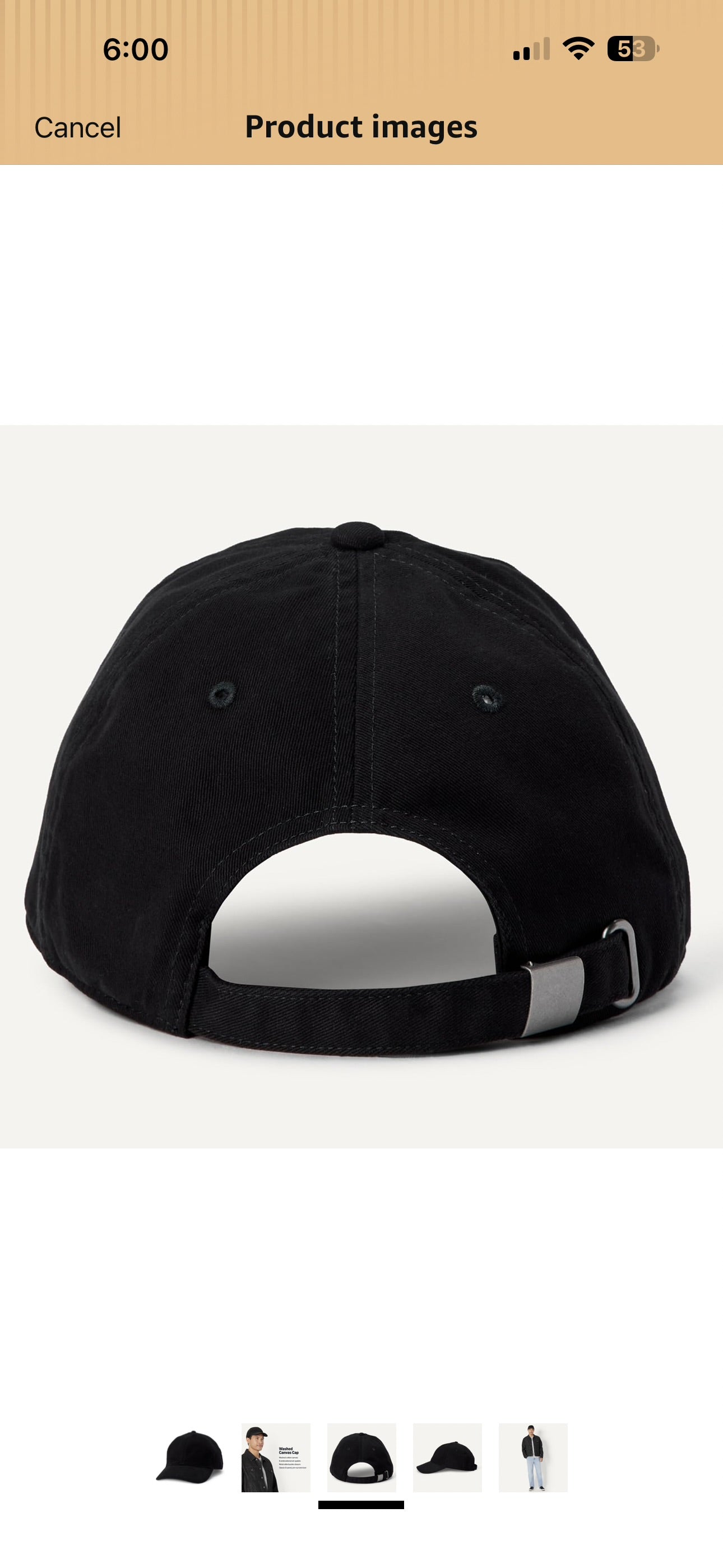 Men's Washed Cotton Baseball Cap