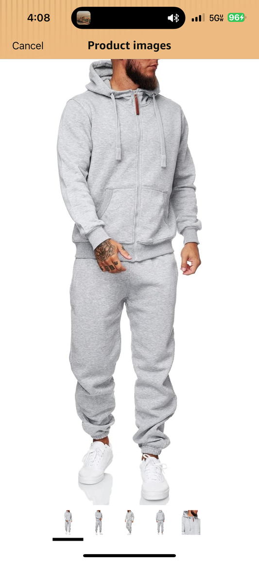 HHGKED Sweat suits men Tracksuits 2 Piece sets Athletic Jogging suits Casual Outfits for men