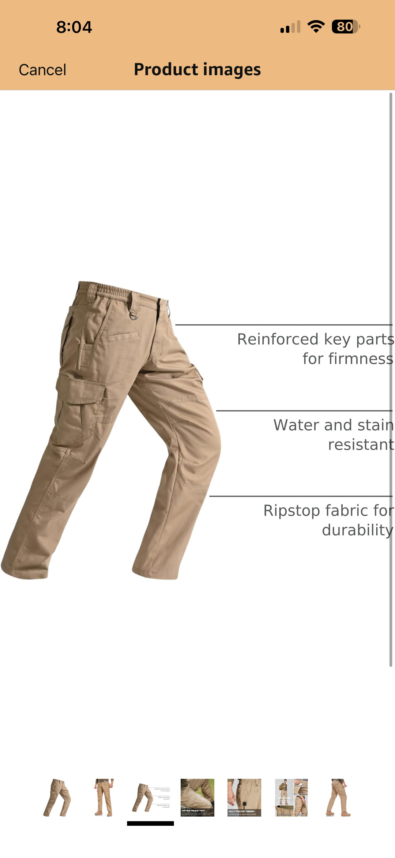 SPOSULEI Mens Tactical Pants Ripstop Cargo Work Pants with 9 Pockets Water Resistant Breathable Hiking Construction Pants