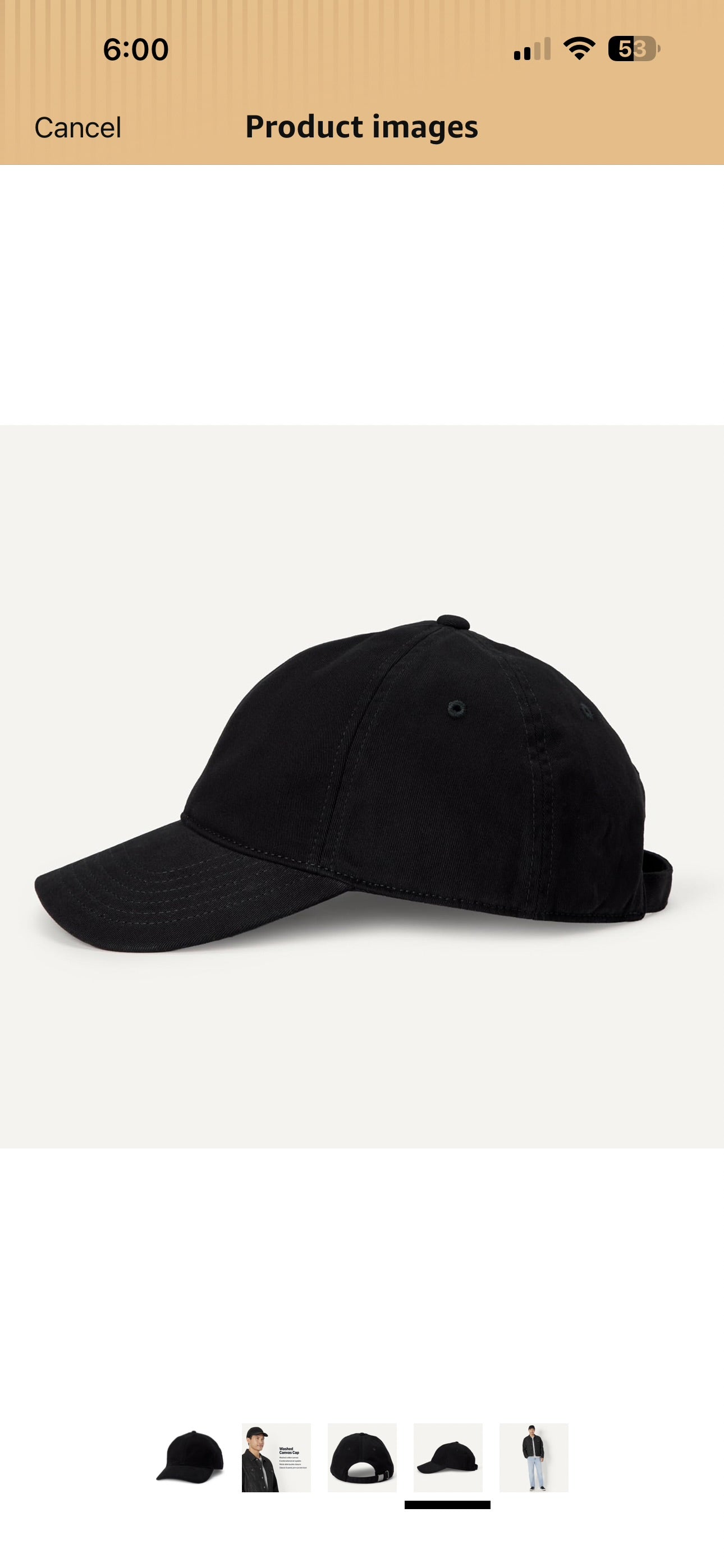 Men's Washed Cotton Baseball Cap
