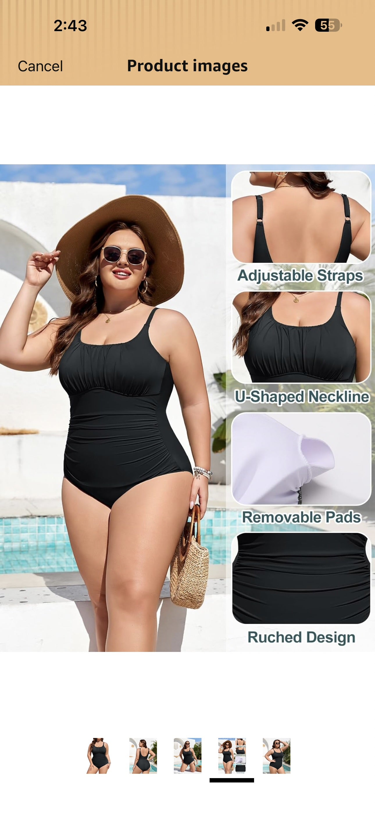 Plus Size Bathing Suit for Women Tummy Control One Piece Swimsuit Push Up Modest Swim Suits Adjustable Straps L-4XL