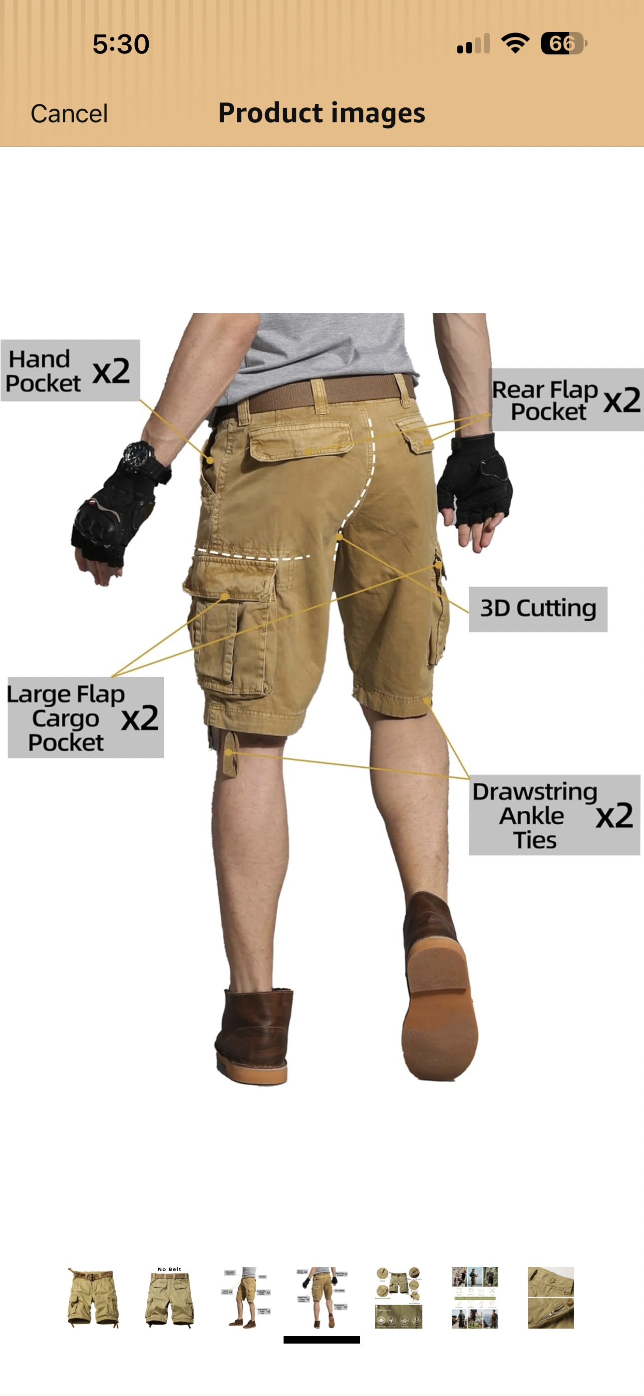Camo Cargo Shorts for Men Cotton Casual Wild Outdoor Work Relaxed Fit Shorts with Multi-Pocket