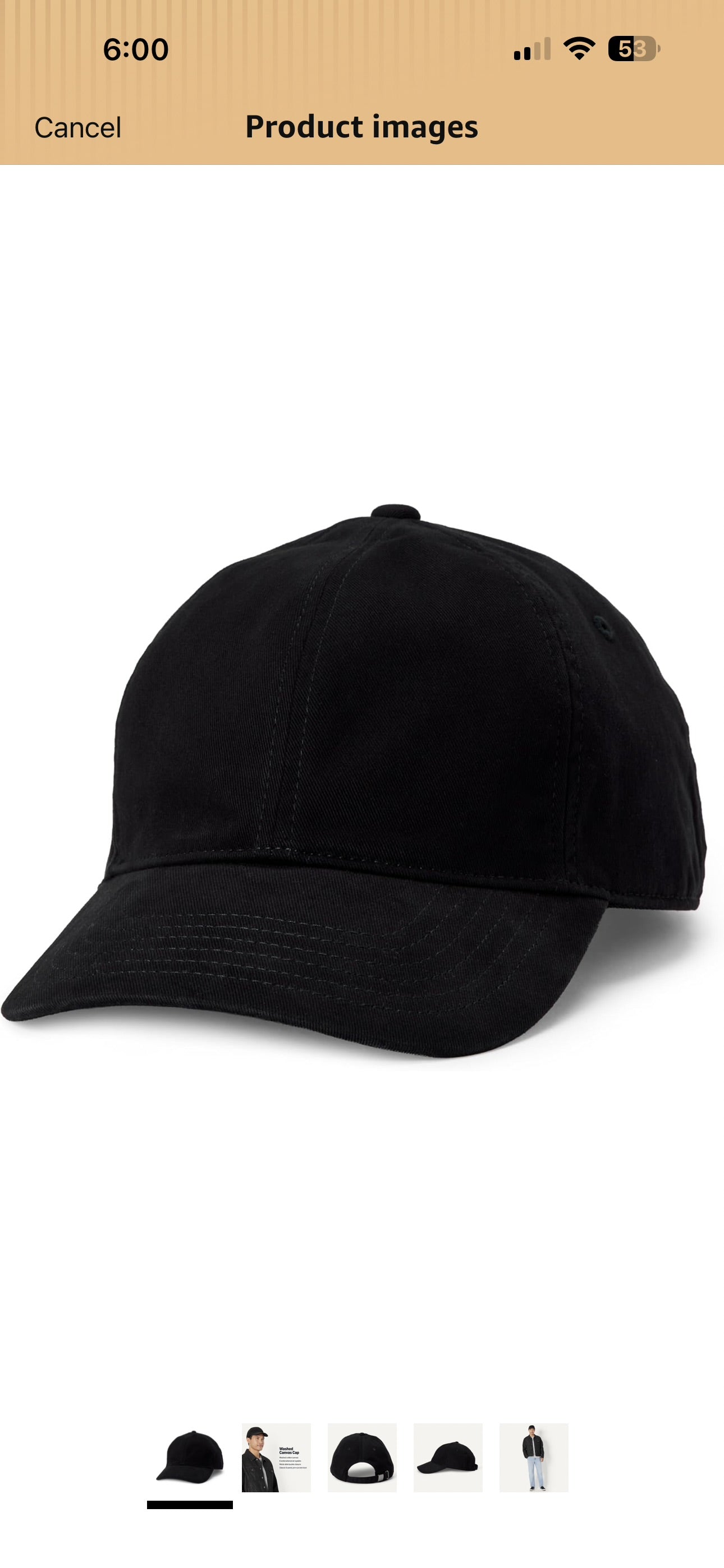 Men's Washed Cotton Baseball Cap