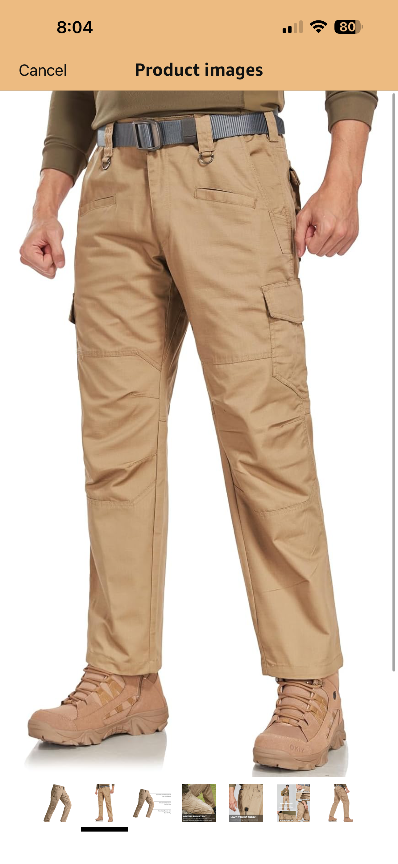 SPOSULEI Mens Tactical Pants Ripstop Cargo Work Pants with 9 Pockets Water Resistant Breathable Hiking Construction Pants