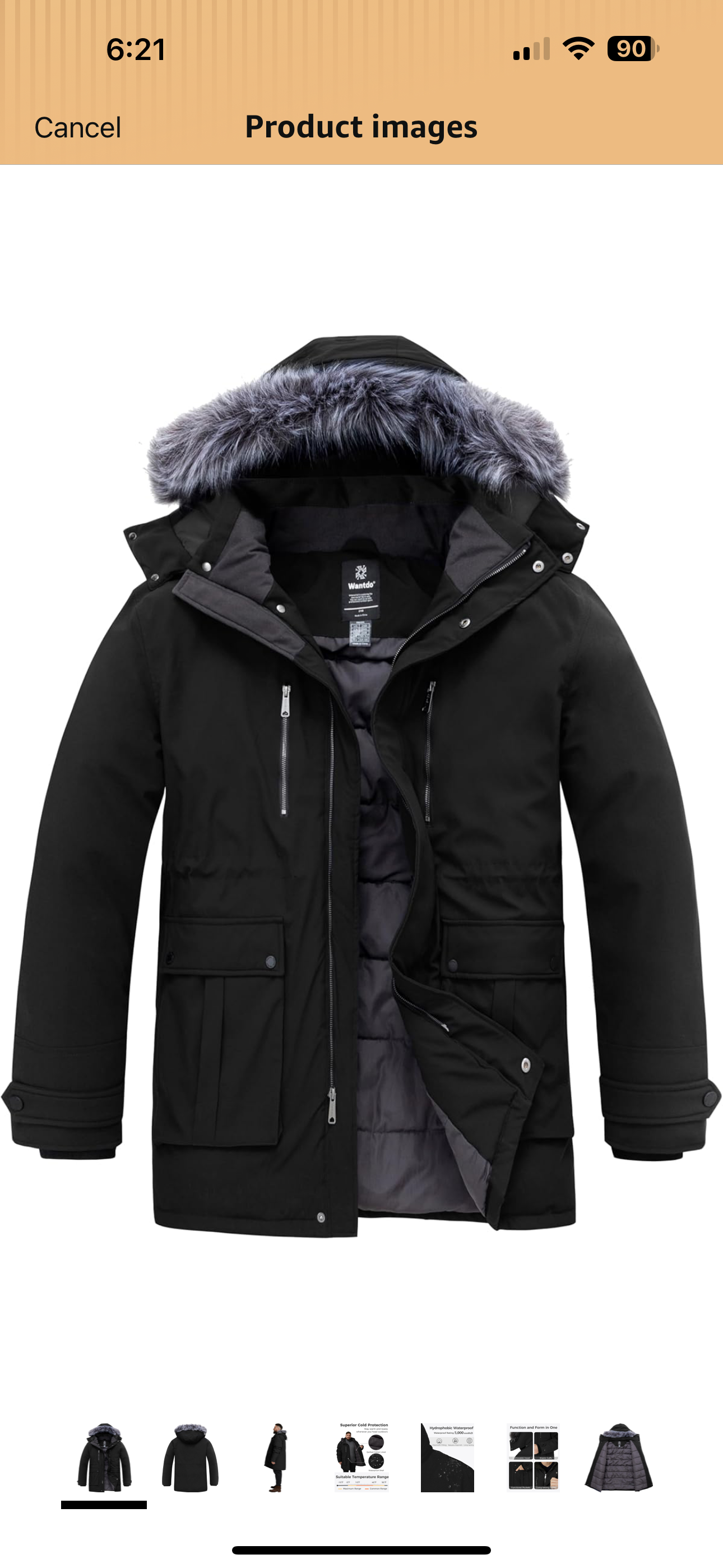 wantdo Big and Tall Winter Coat Puffer Jacket Snow Parka