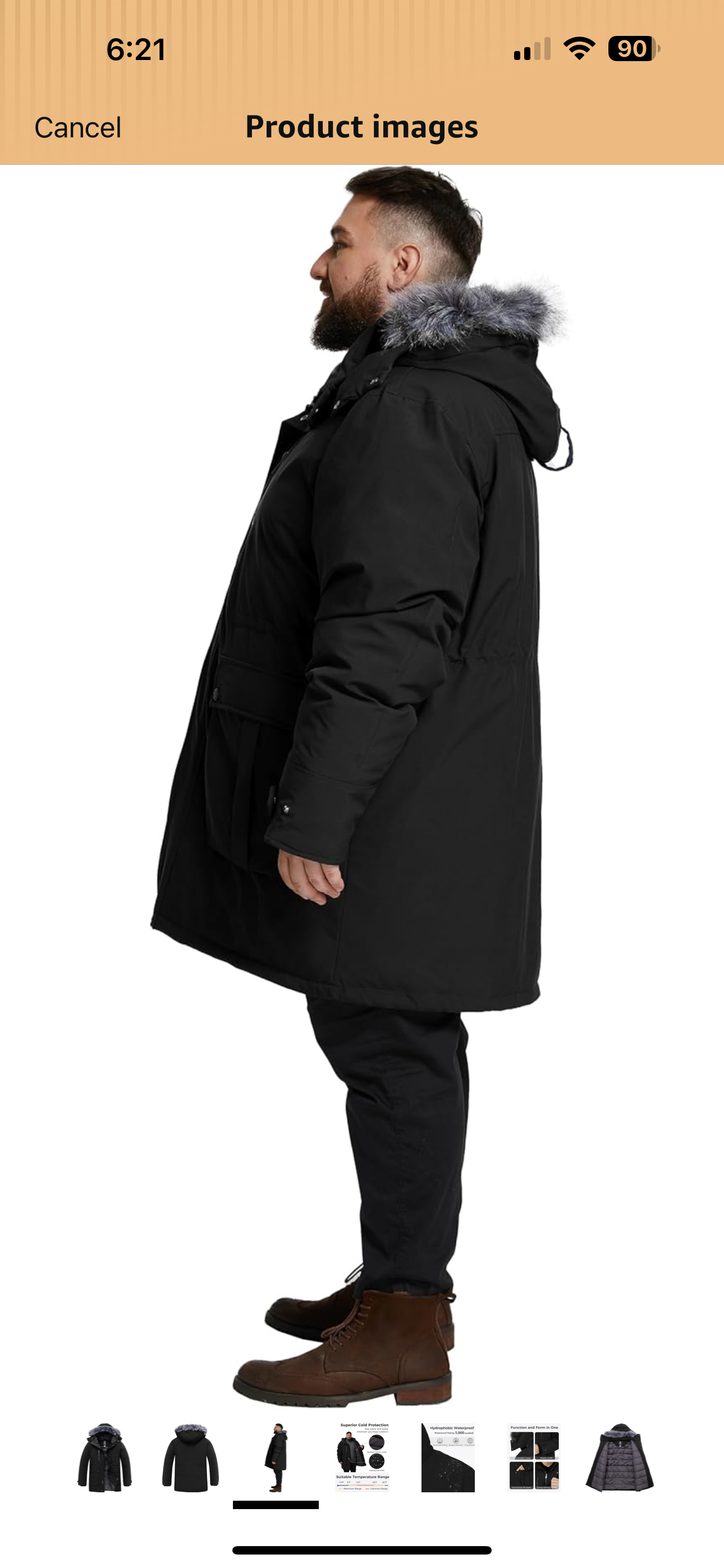 wantdo Big and Tall Winter Coat Puffer Jacket Snow Parka