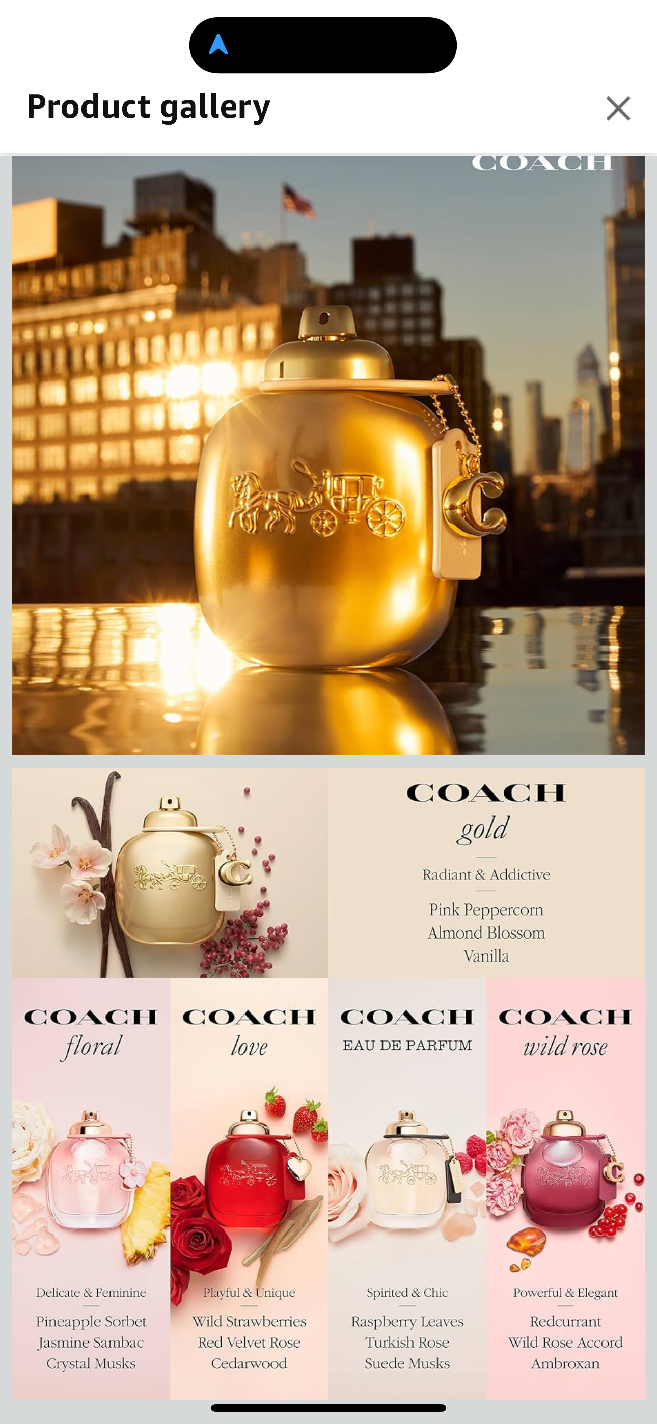 Coach - Gold Parfum - Women's Perfume - Floral & Fruity - With Notes of Rose Water, Pink Peppercorn & Vanilla