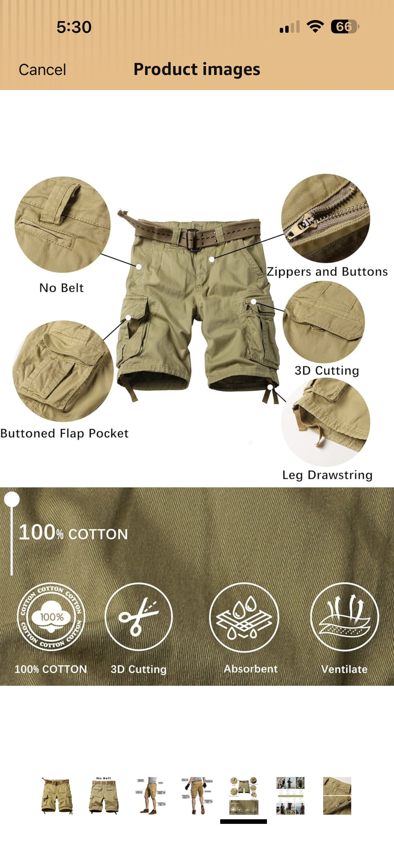 Camo Cargo Shorts for Men Cotton Casual Wild Outdoor Work Relaxed Fit Shorts with Multi-Pocket