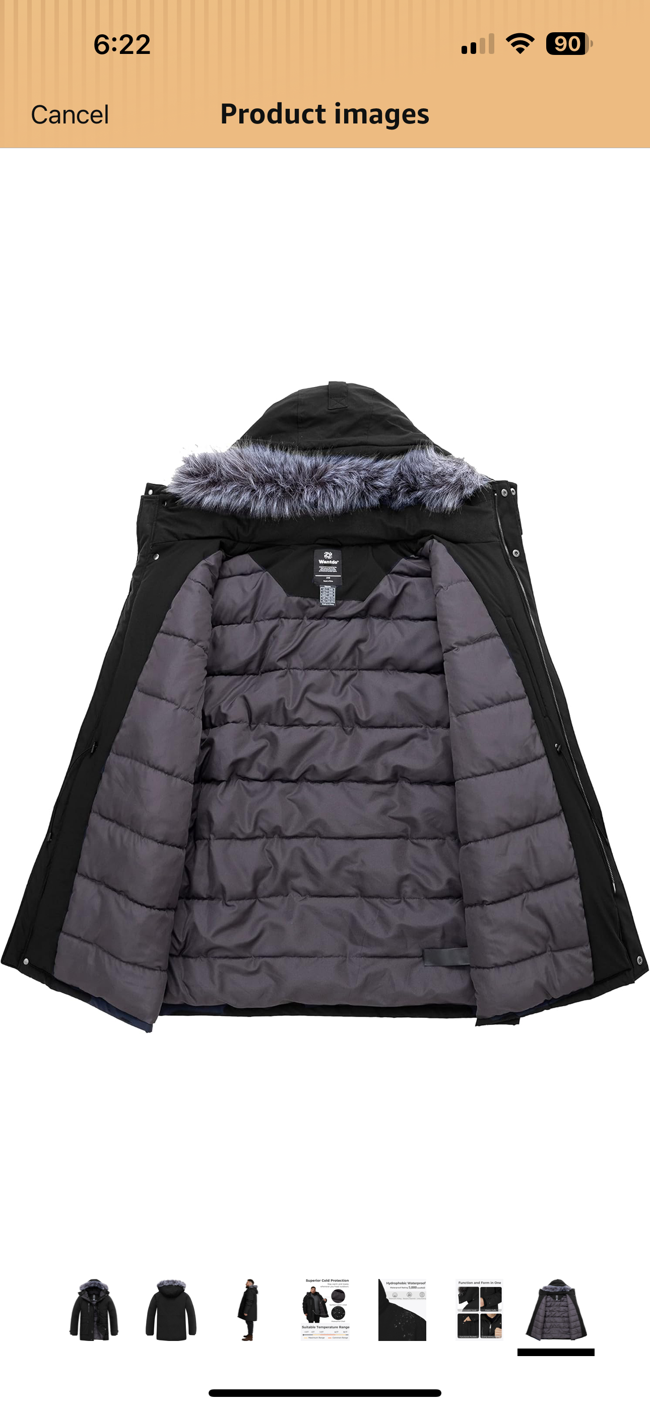wantdo Big and Tall Winter Coat Puffer Jacket Snow Parka